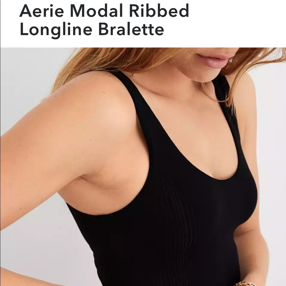 Aerie Ribbed Longline Bralette Size M